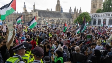 Detenciones masivas en Londres por respaldar al grupo 'Palestine Action'