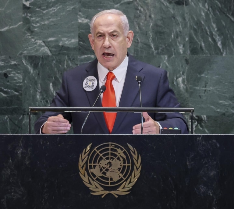 Netanyahu presume de "logros" en la ONU entre abucheos y la salida de decenas de asistentes: "Israel debe terminar su trabajo en Gaza"