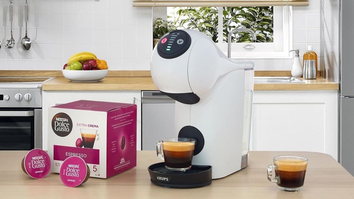 Prepara más de 30 bebidas diferentes con esta cafetera de cápsulas Krups de forma rápida y sencilla por sólo 64€