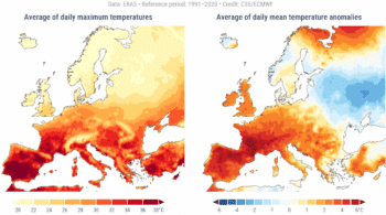 Este mes de agosto fue menos cálido que los de 2023 y 2024, según Copernicus