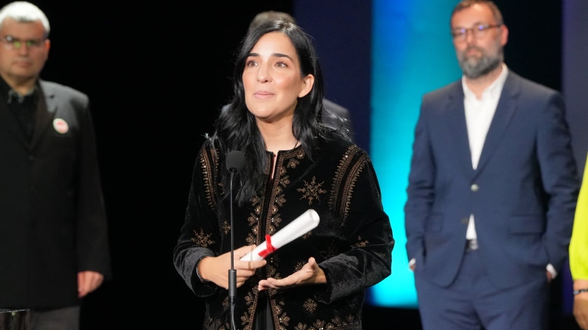 La directora Alauda Ruiz de Azúa durante la gala de clausura del Festival de San Sebastián.