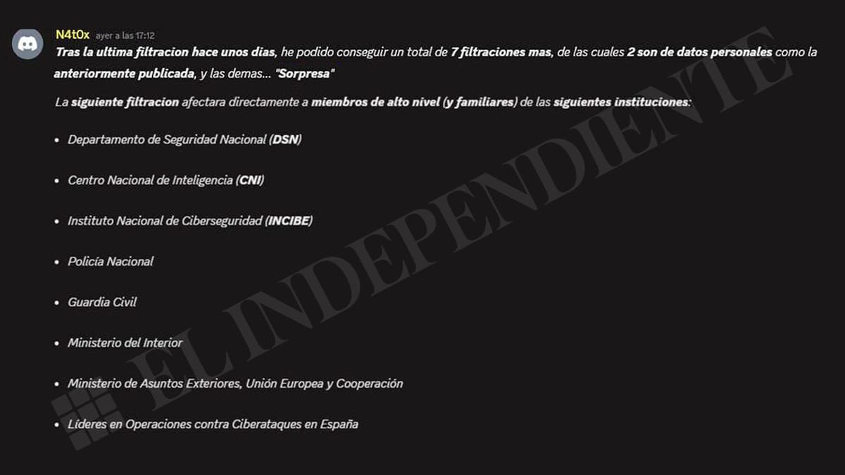 El 'hacker' que investiga la Audiencia Nacional amenazó con publicar más datos del CNI, Interior y de Seguridad Nacional