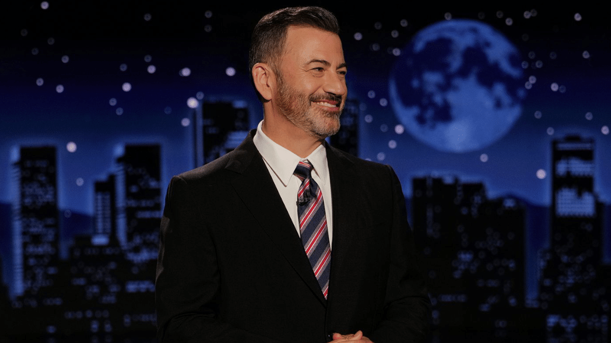 Jimmy Kimmel en su programa de regreso a la parrila de la ABC.