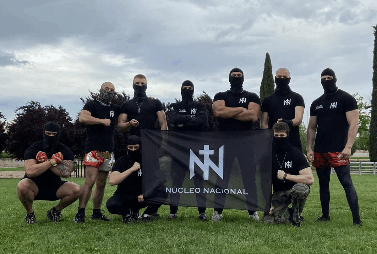 Varios miembros de Núcleo Nacional, en una imagen de las redes de la asociación