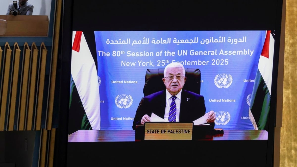 Mahmud Abás, presidente de Palestina, en su intervención en la ONU