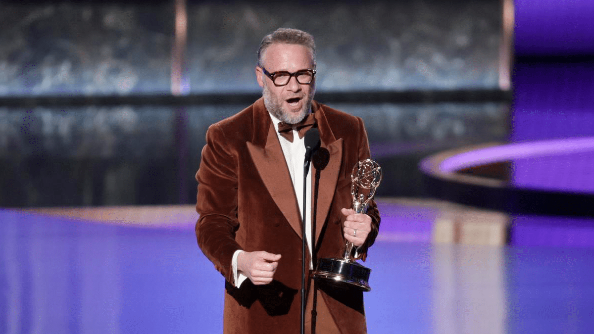 Seth Rogen, uno de los triunfadores de los Emmy 2025 gracias a 'The Studio'.