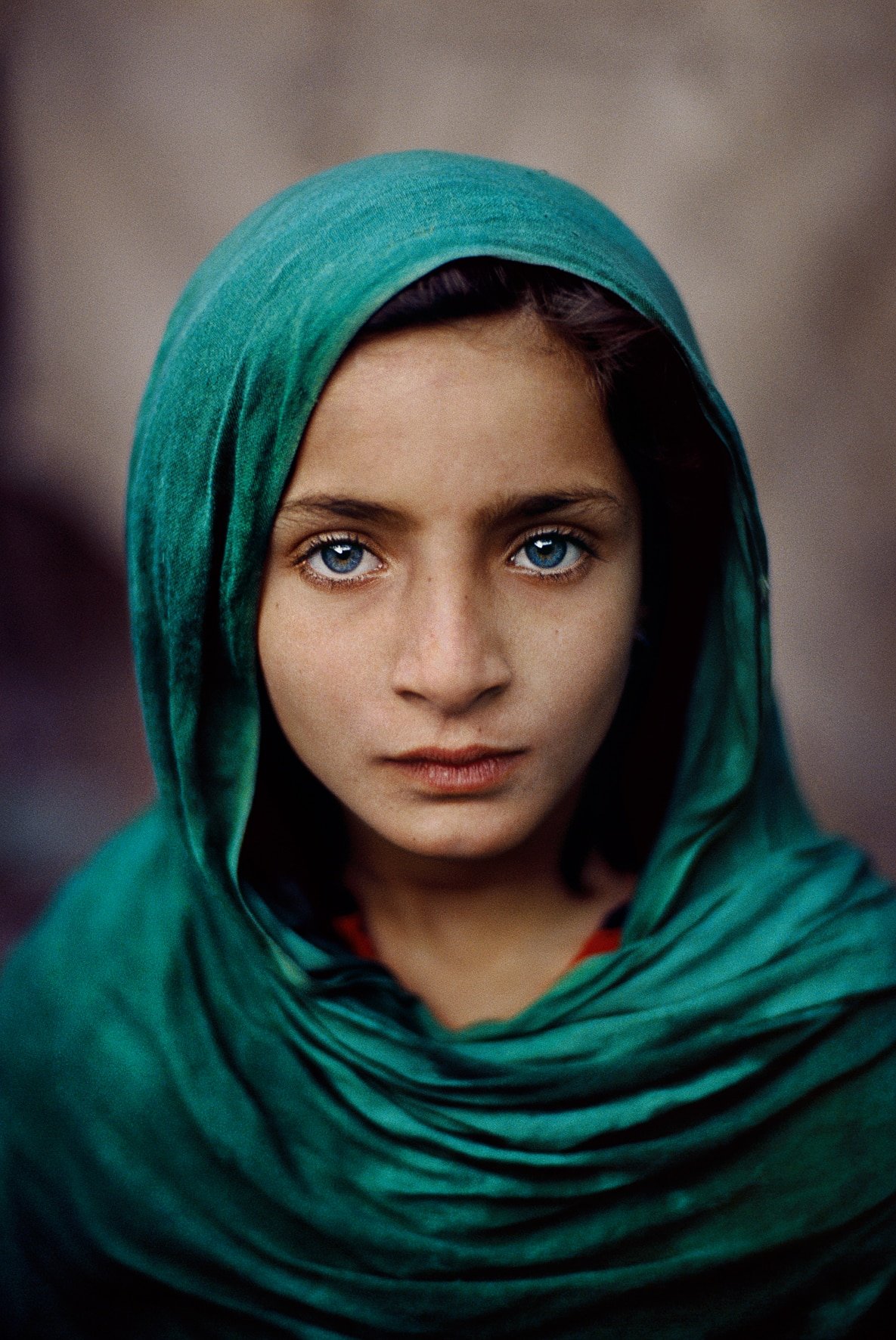 Girl with green shawl, Peshawar, Pakistan, 2002
