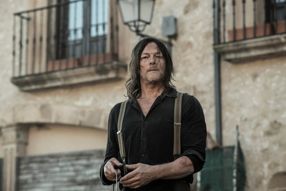 Norman Reedus, Daryl Dixon, en una escena grabada en Sepúlveda.