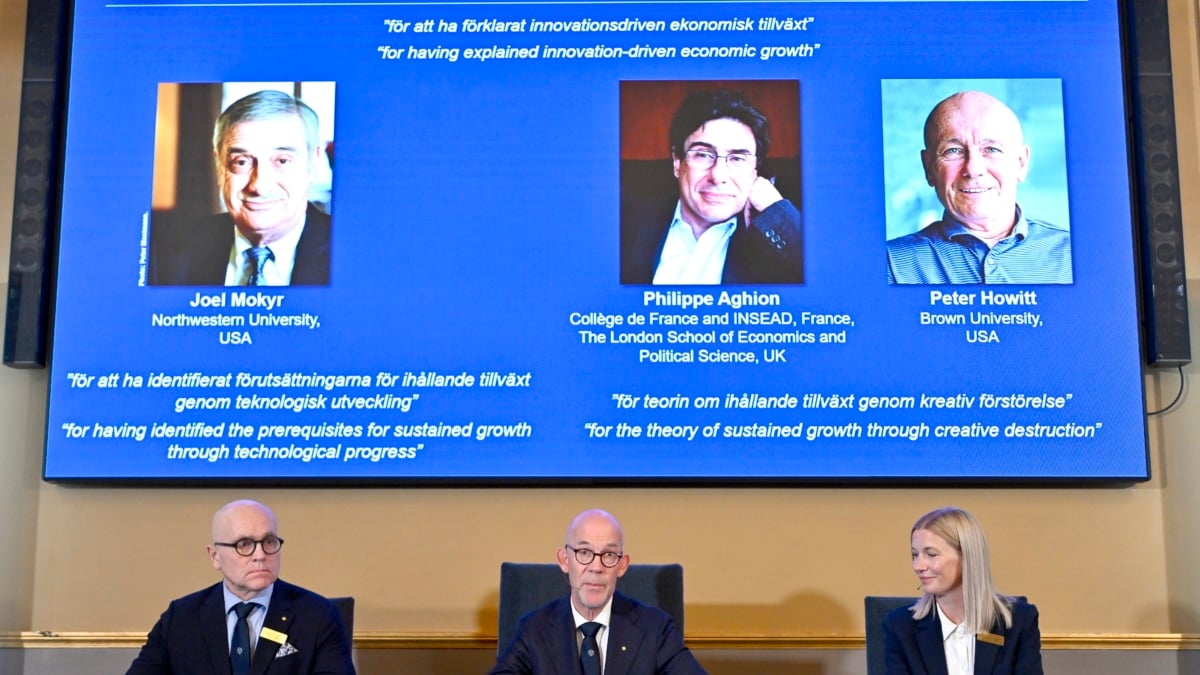 Mokyr, Aghion y Howitt, Premios Nobel de Economía por explicar el crecimiento económico sostenido