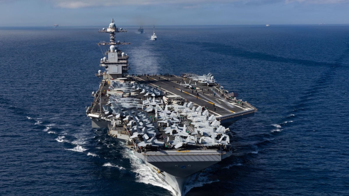EEUU despliega en el Caribe el portaaviones 'USS Gerald Ford', el más grande del mundo, en medio de la tensión con Venezuela