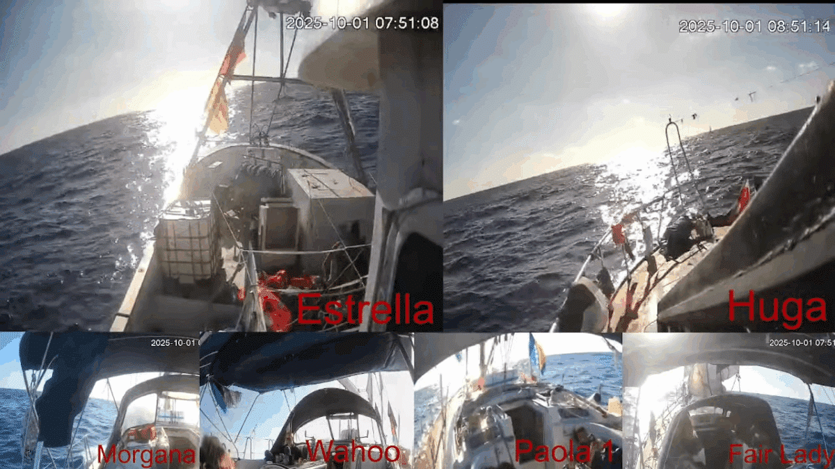 La flotilla hacia Gaza declara el estado de emergencia a bordo ante el inminente ataque israelí