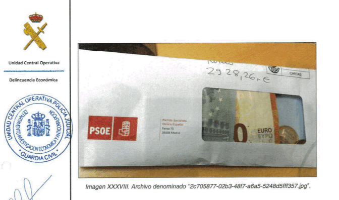La UCO revela que el PSOE usó sobres con efectivo para abonar [...]