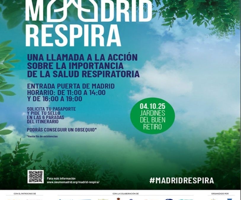 La Fundación Jiménez Díaz participa un año más en Madrid Respira, iniciativa de Neumomadrid y el Ayuntamiento para concienciar sobre la salud respiratoria