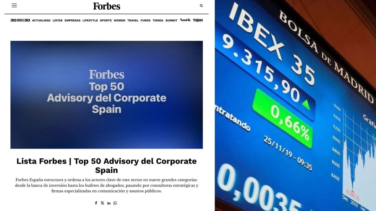 Forbes identifica a las 50 firmas de asesoramiento más influyentes del Corporate Spain