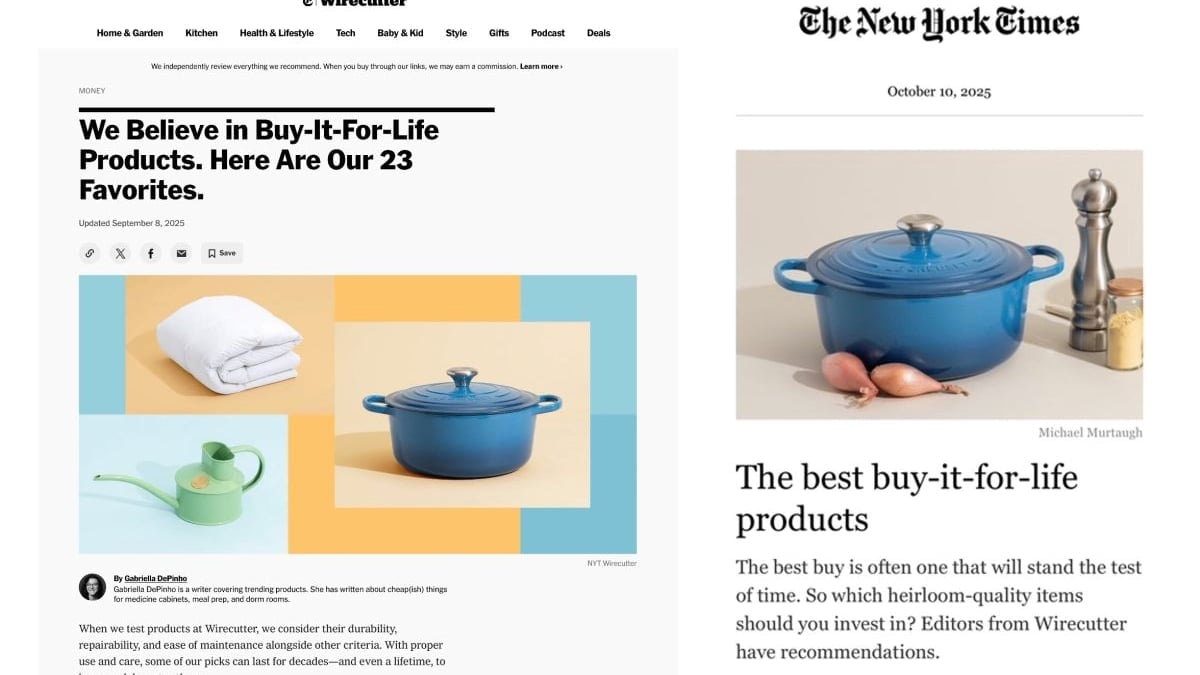 ‘The New York Times’ destaca la clásica olla de Le Creuset como una de las mejores “compras para toda la vida”