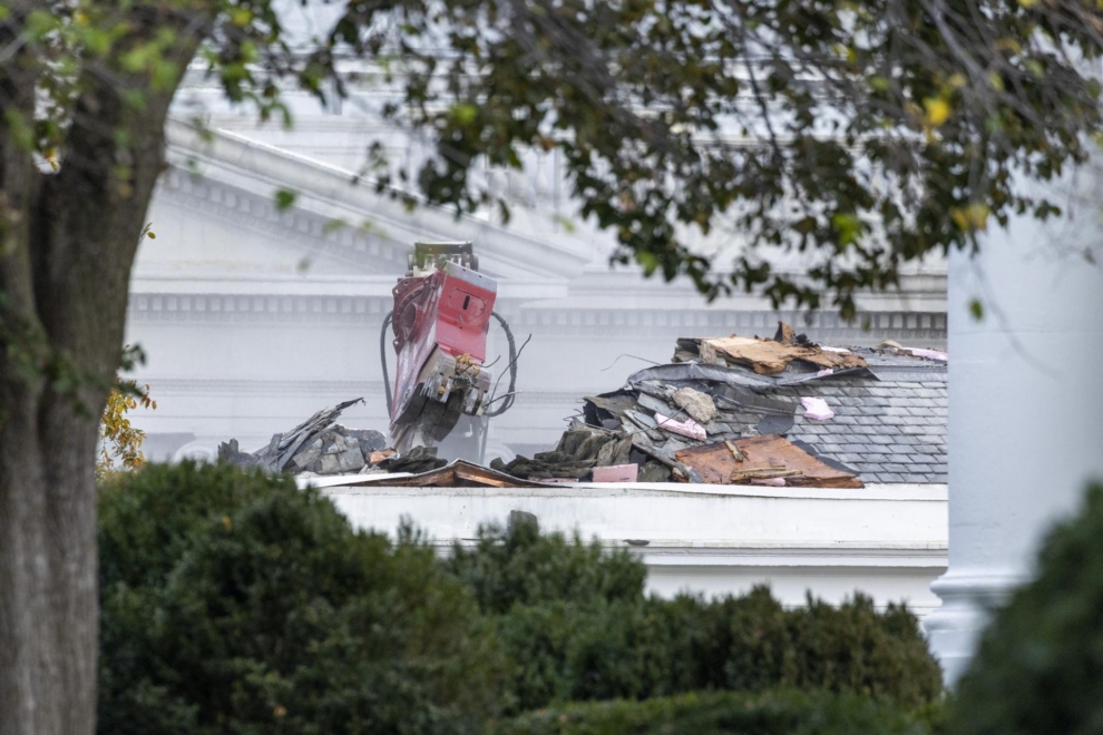 Demolición del Ala Este de la Casa Blanca.
