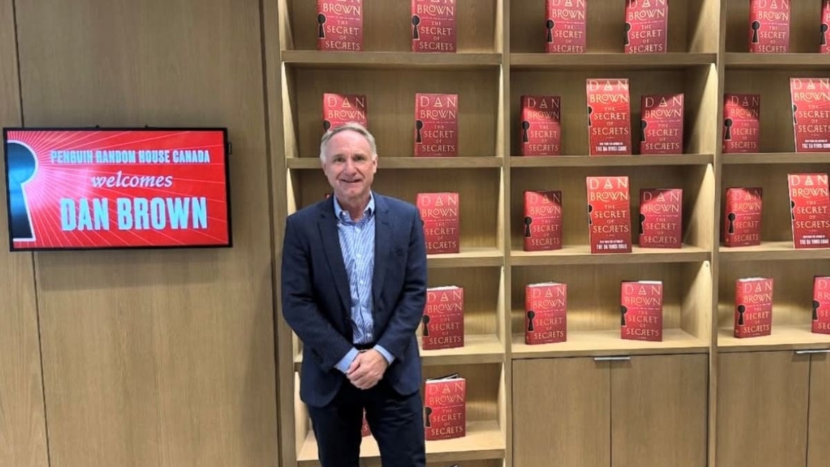 Dan Brown en una de las presentaciones de 'El Último Secreto'