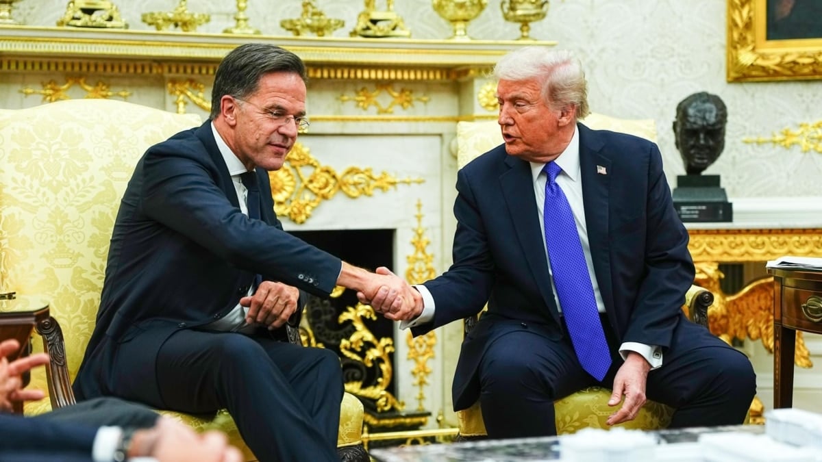 Donald Trump y Mark Rutte en el Despacho Oval