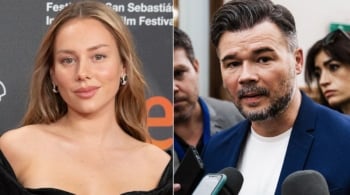 La actriz Ester Expósito y el diputado Gabriel Rufián