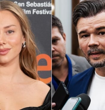 La actriz Ester Expósito y el diputado Gabriel Rufián