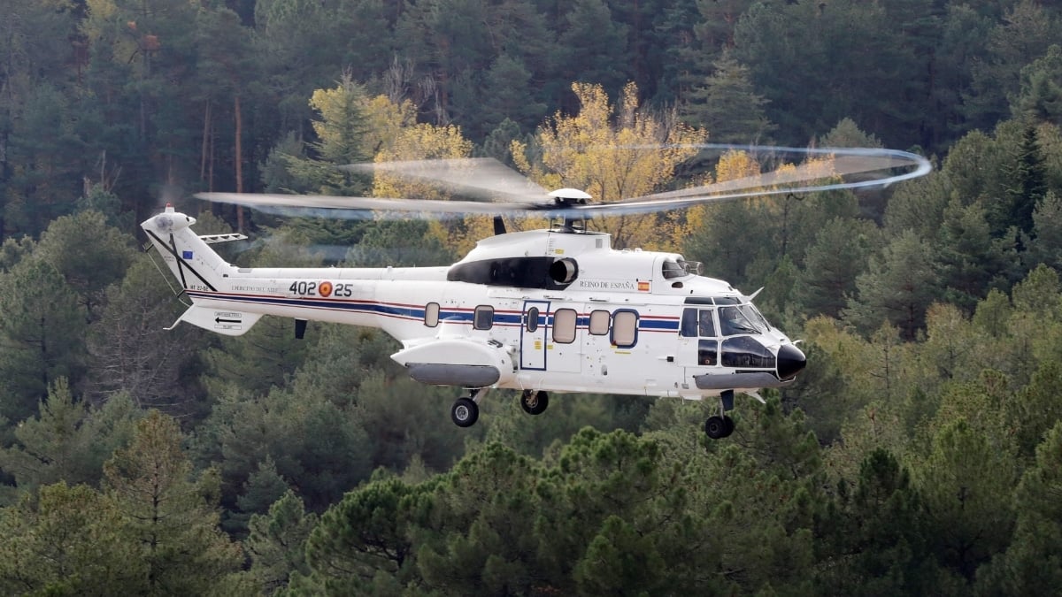 Uno de los Super Puma del Ejército del Aire.