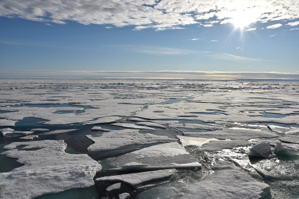 La banquisa de hielo del Ártico  en 2015.
