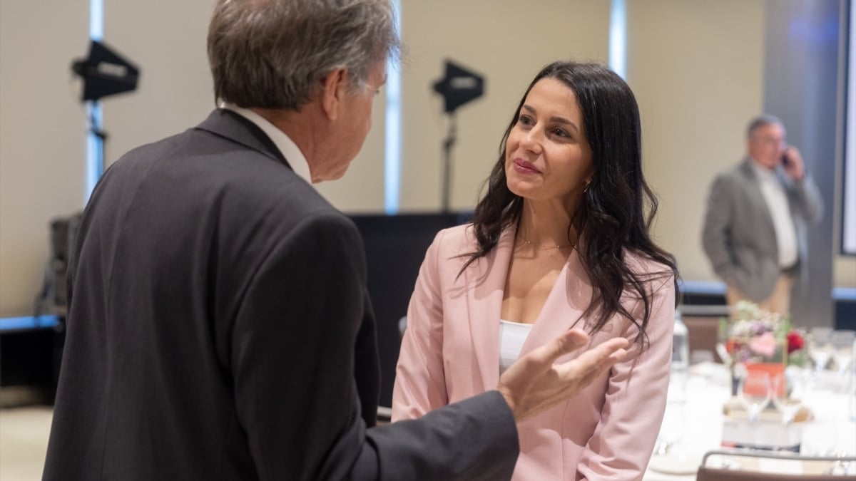 Inés Arrimadas, antes del debate sobre los nuevos retos empresariales.