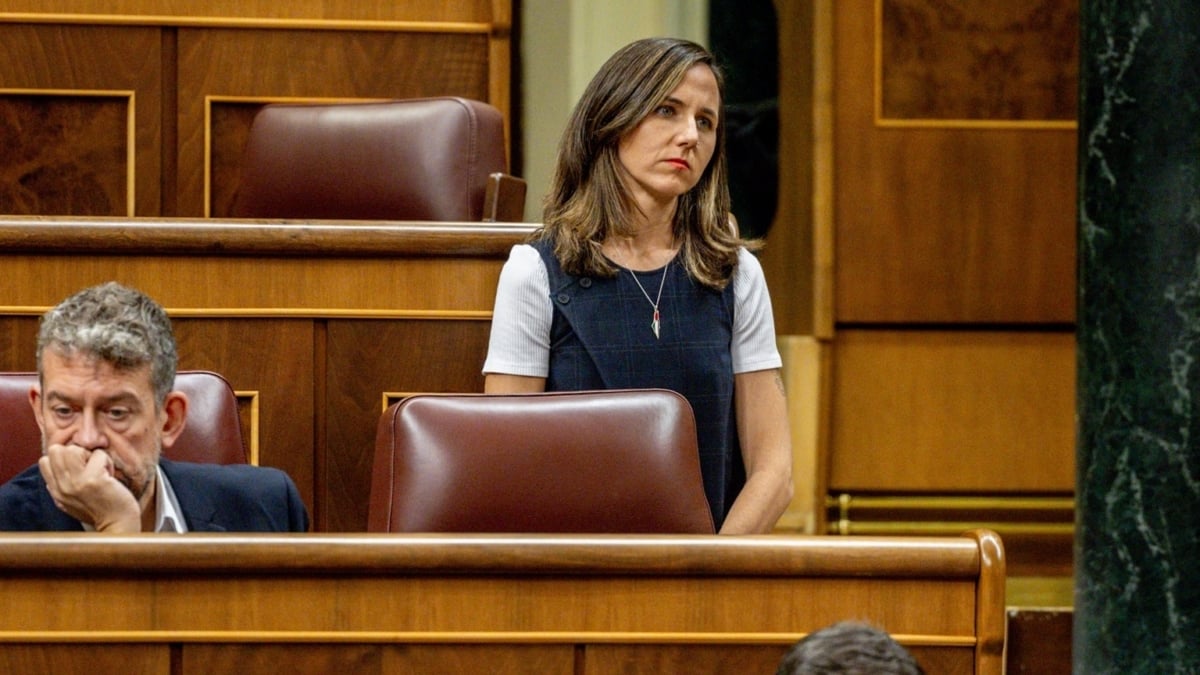 Ione Belarra, en su escaño del Congreso.