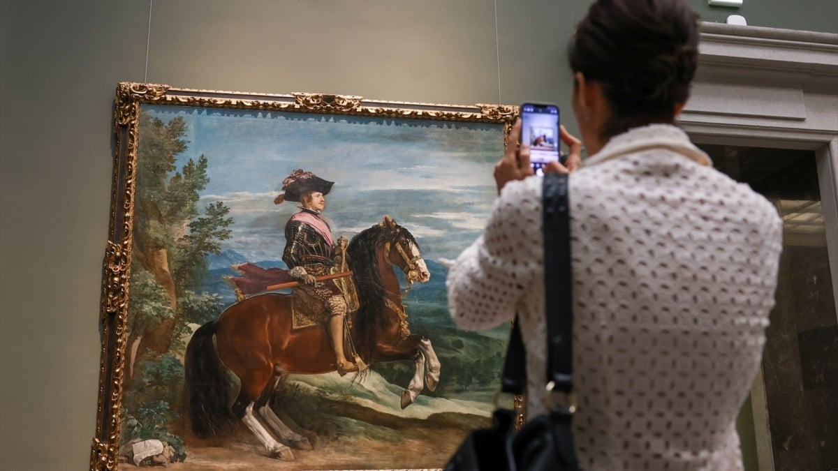 El Museo del Prado ha presentado este jueves la restauración de 'Felipe IV, a caballo' de Velázquez