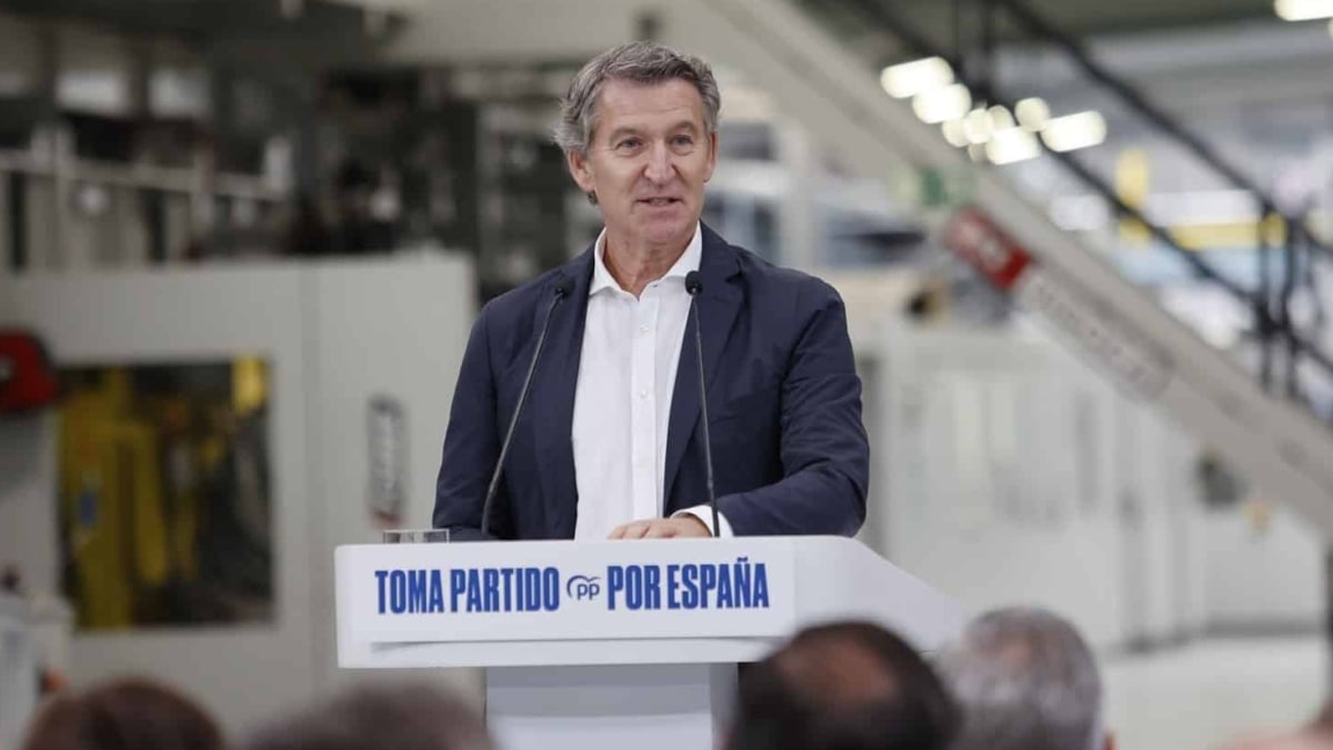 Alberto Núñez Feijóo, en un acto del PP en Soria.