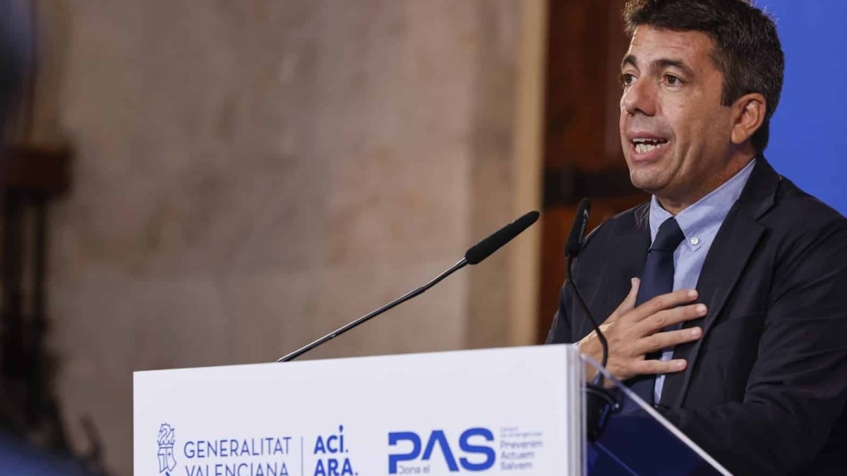 El presidente de la Generalitat de Valencia, Carlos Mazón.