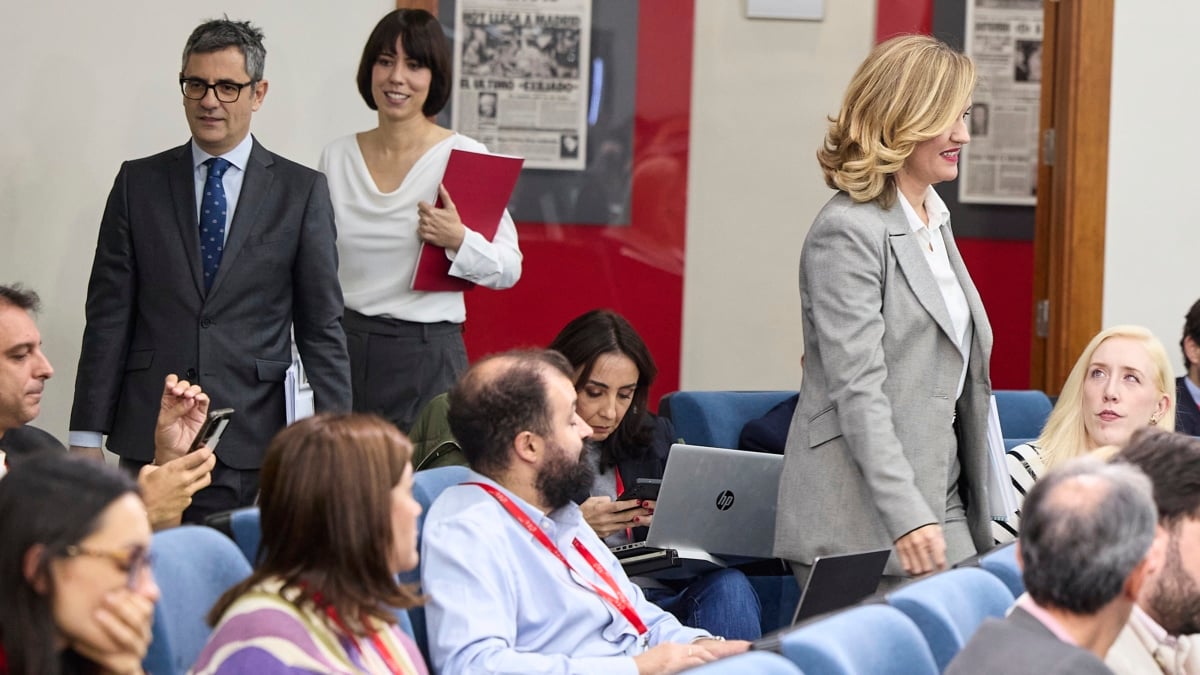 (i-d) La ministra de Ciencia, Innovación y Universidades, Diana Morant, el ministro de Presidencia, Justicia y Relaciones con las Cortes, Félix Bolaños, y la ministra de Educación, Formación Profesional y Deportes, Pilar Alegría, durante una rueda de prensa posterior a la reunión del Consejo de Ministros, en el Palacio de la Moncloa, a 28 de octubre de 2025, en Madrid (España). El Consejo de Ministros aprueba la reforma de la Ley de Enjuiciamiento Criminal (Lecrim). Jesús Hellín / Europa Press 28/10/2025