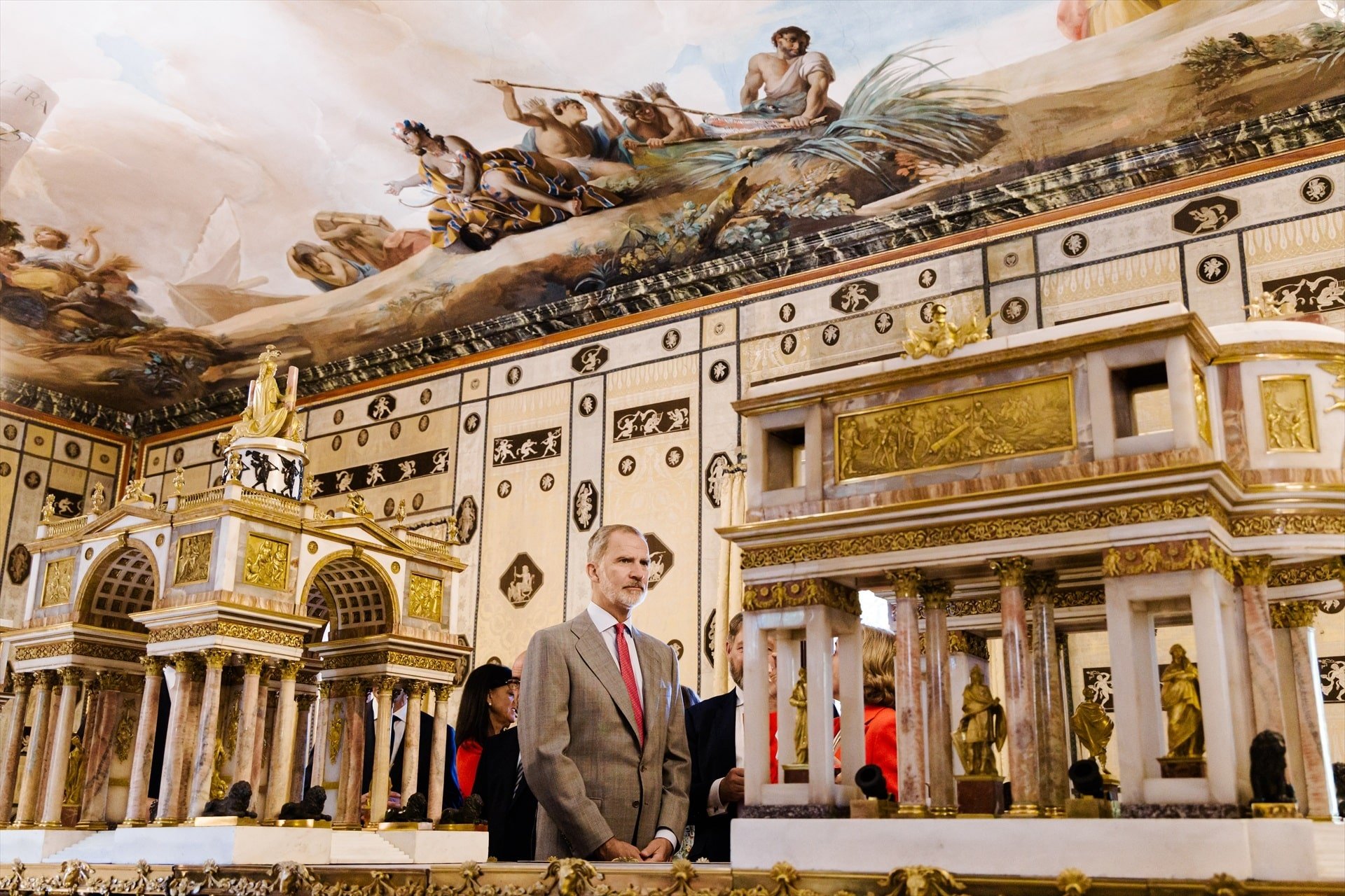 El Rey Felipe VI, este miércoles durante la inauguración de la Casa del Labrador en el Real Sitio de Aranjuez.