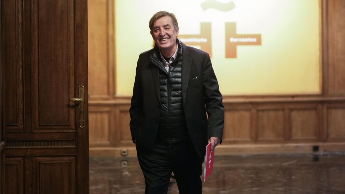 El director del Cervantes, Luis García Montero, este martes en Madrid antes de la presentación del anuario del español.