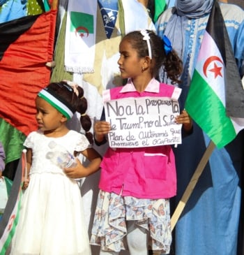 “Trump, no hagas grande Marruecos”: las protestas saharauis, en imágenes