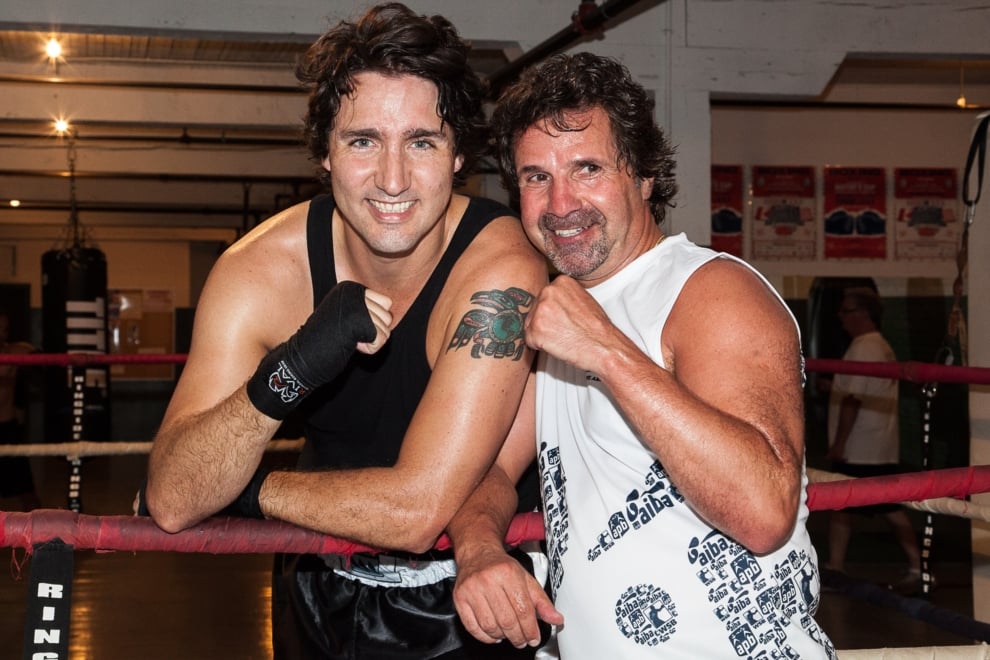 Justin Trudeau y Pat Fiacco en una foto de archivo