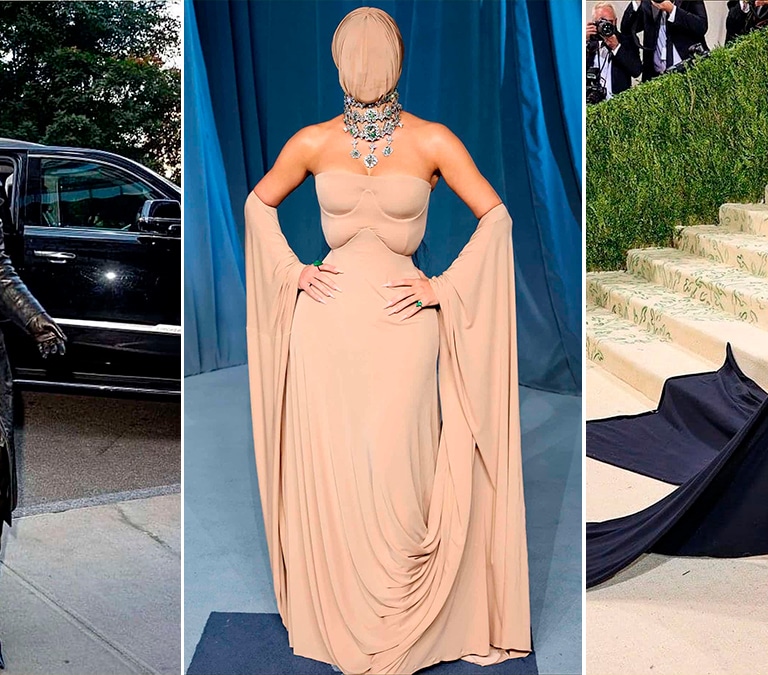 Kim Kardashian desafía las reglas de la moda: tres apariciones, tres máscaras y un solo mensaje