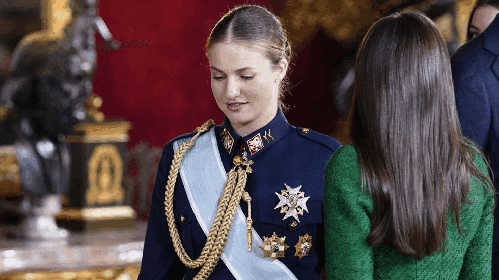 Leonor y Letizia el pasado 12 de Octubre en el Palacio Real.