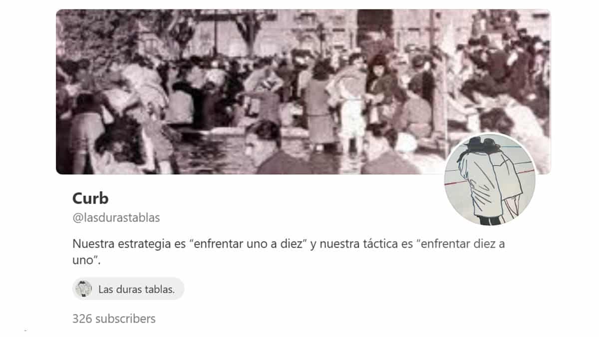Perfil de Curb en Substack.