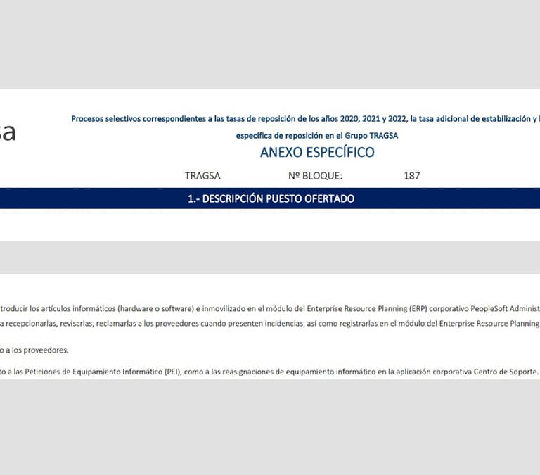 Varios trabajadores de Tragsa denuncian 'enchufismo' con plazas públicas asignadas a dedo
