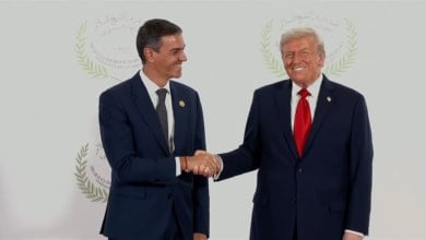 Trump saluda amistoso a Sánchez en Egipto después de sugerir que España sea expulsada de la OTAN
