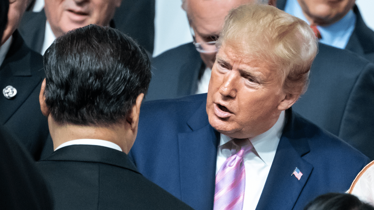 Trump y Xi en la cumbre del G20 en Osaka en junio de 2020.