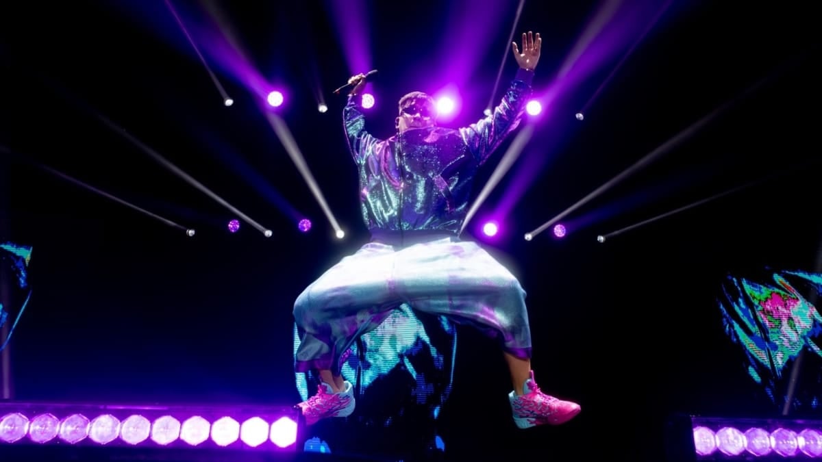 El rapero YSY A actúa durante su concierto en el Movistar Arena el pasado 27 de marzo.