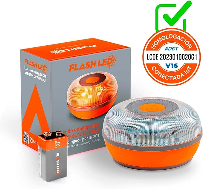 Imagen de la baliza V16 de la marca Flash Led