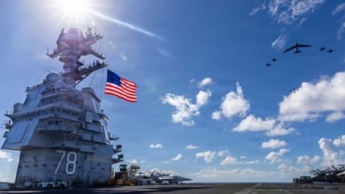 Así es el portaaviones Gerald R. Ford, el más grande de EEUU, ya en aguas del Caribe