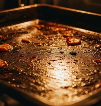 El truco viral para limpiar la bandeja del horno en minutos
