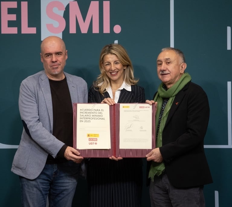 Los sindicatos piden subir el Salario Mínimo a 1.273 euros para que empiece a tributar en el IRPF