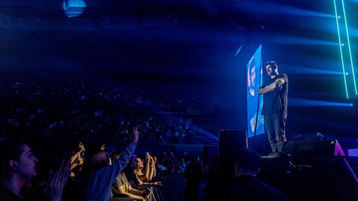 Melendi, en su concierto en el Wizink Center de Madrid en 2024