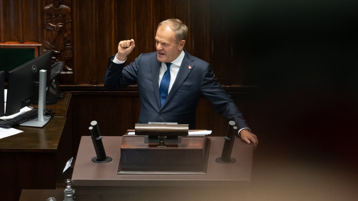 Donald Tusk, primer ministro de Polonia, en el Sejm