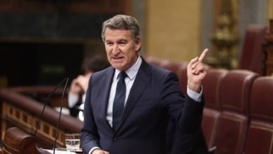 Feijóo retrata a Sánchez: "Está muerto de miedo por la corrupción"
